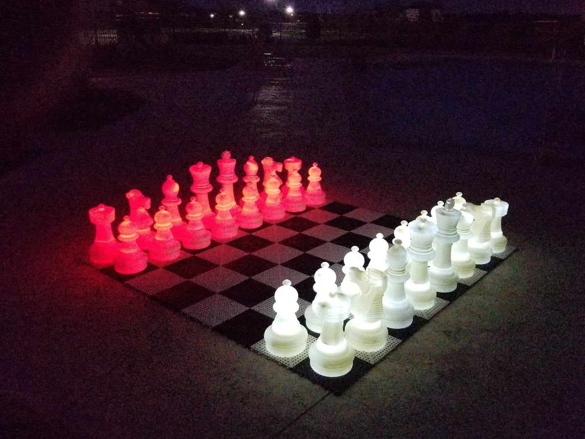 25 Inch Plastic LED Giant Chess Set - Multiple Colors Available! | Giant Outdoor Chess | | GiantChessUSA