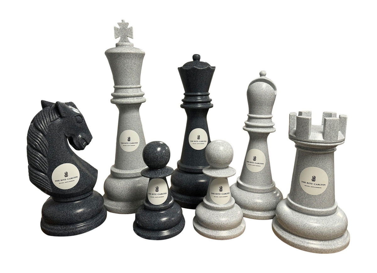 Personalized 48-Inch Perfect Chess Set - Light/Dark Gray | Giant Outdoor Chess | | GiantChessUSA