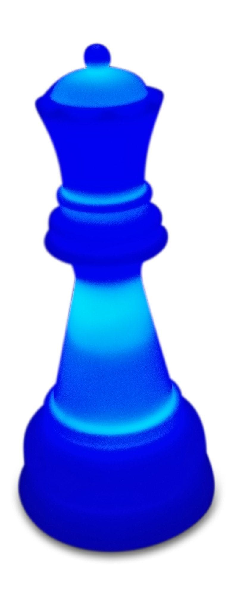 22 Inch Perfect Queen Light-Up Giant Chess Piece - Blue | Giant Outdoor Chess | | GiantChessUSA