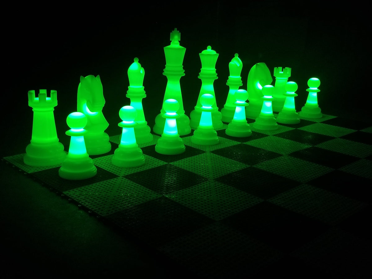 48 Inch Perfect Light-up LED Giant Chess Set | Three Options Available | Giant Outdoor Chess | | GiantChessUSA