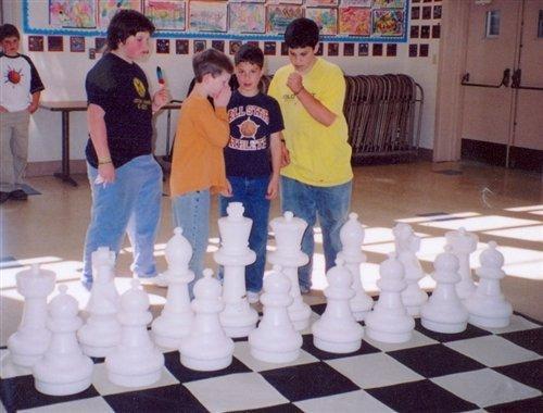 25 Inch Giant Plastic Chess Set with Nylon Mat | MegaChess | | GiantChessUSA