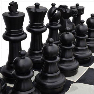 25 Inch Giant Plastic Chess Set with Nylon Mat | MegaChess | | GiantChessUSA