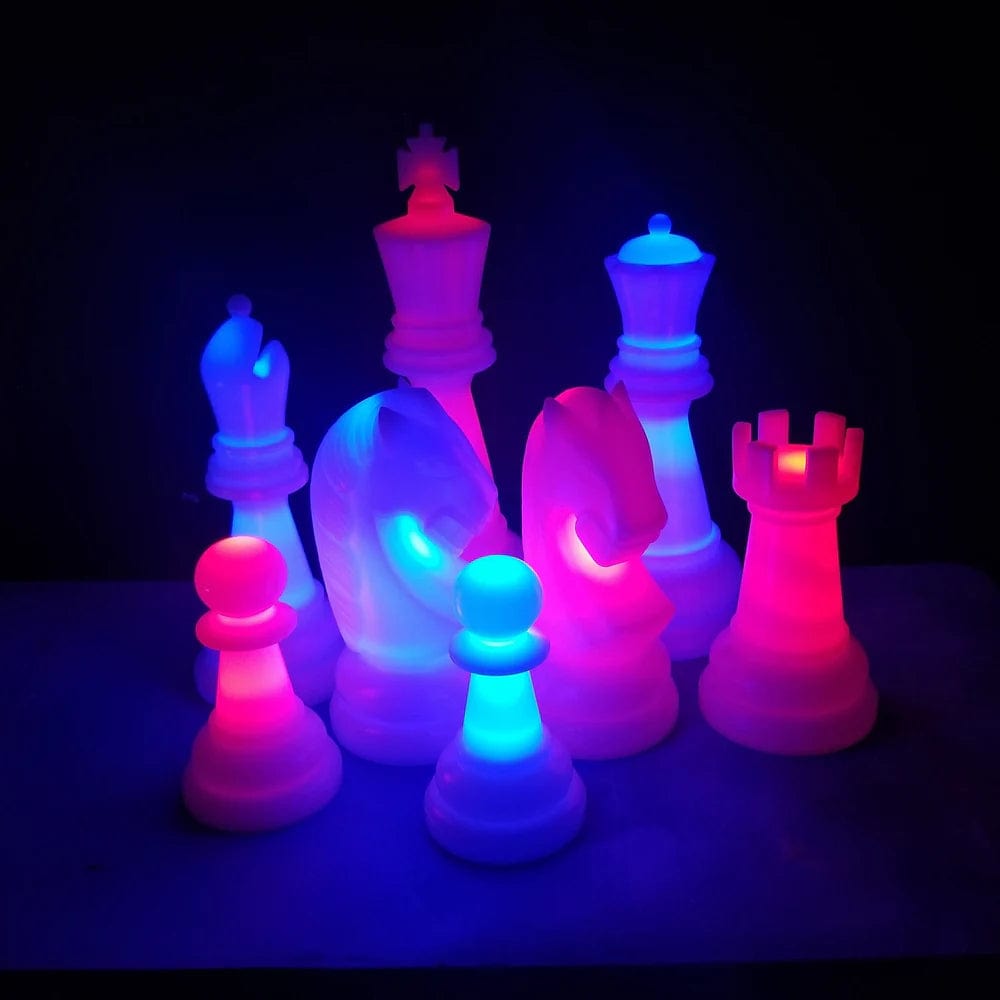 MegaChess 26 Inch Perfect LED Giant Chess Set - Option 2 - Night Time Only Set |  | GiantChessUSA