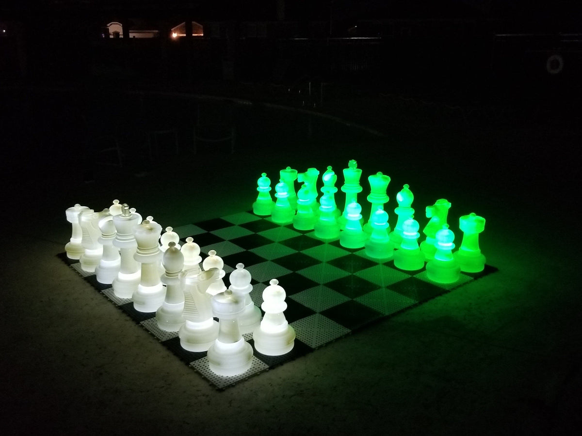 25 Inch Plastic LED Giant Chess Set - Multiple Colors Available! | Giant Outdoor Chess | | GiantChessUSA