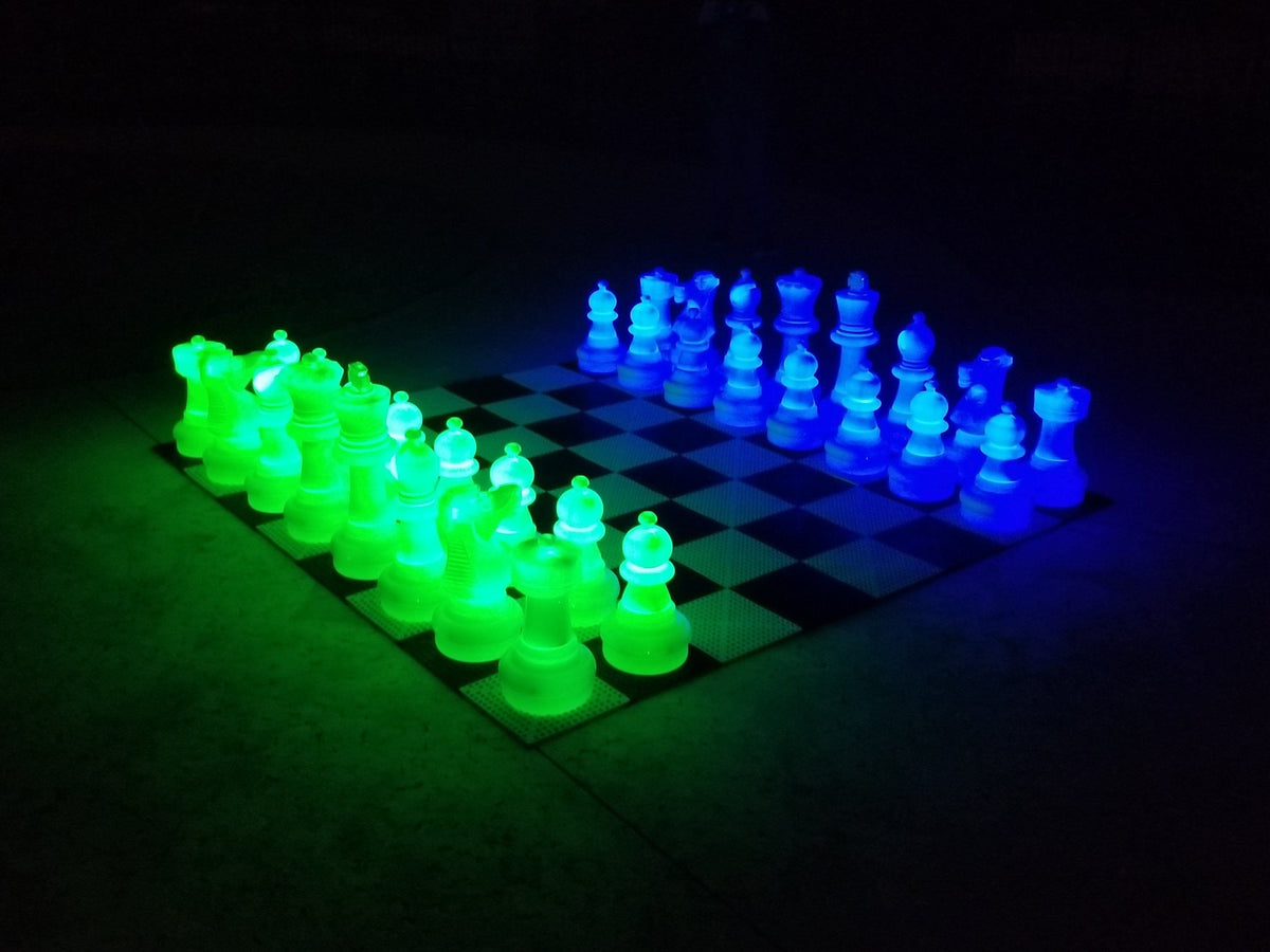 25 Inch Plastic LED Giant Chess Set - Multiple Colors Available! | Giant Outdoor Chess | | GiantChessUSA