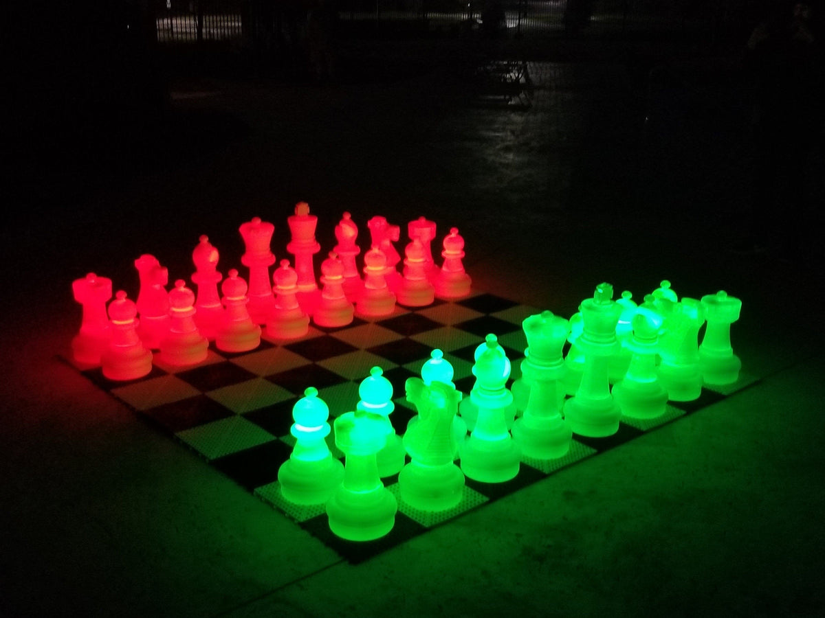 25 Inch Plastic LED Giant Chess Set - Multiple Colors Available! | Giant Outdoor Chess | | GiantChessUSA