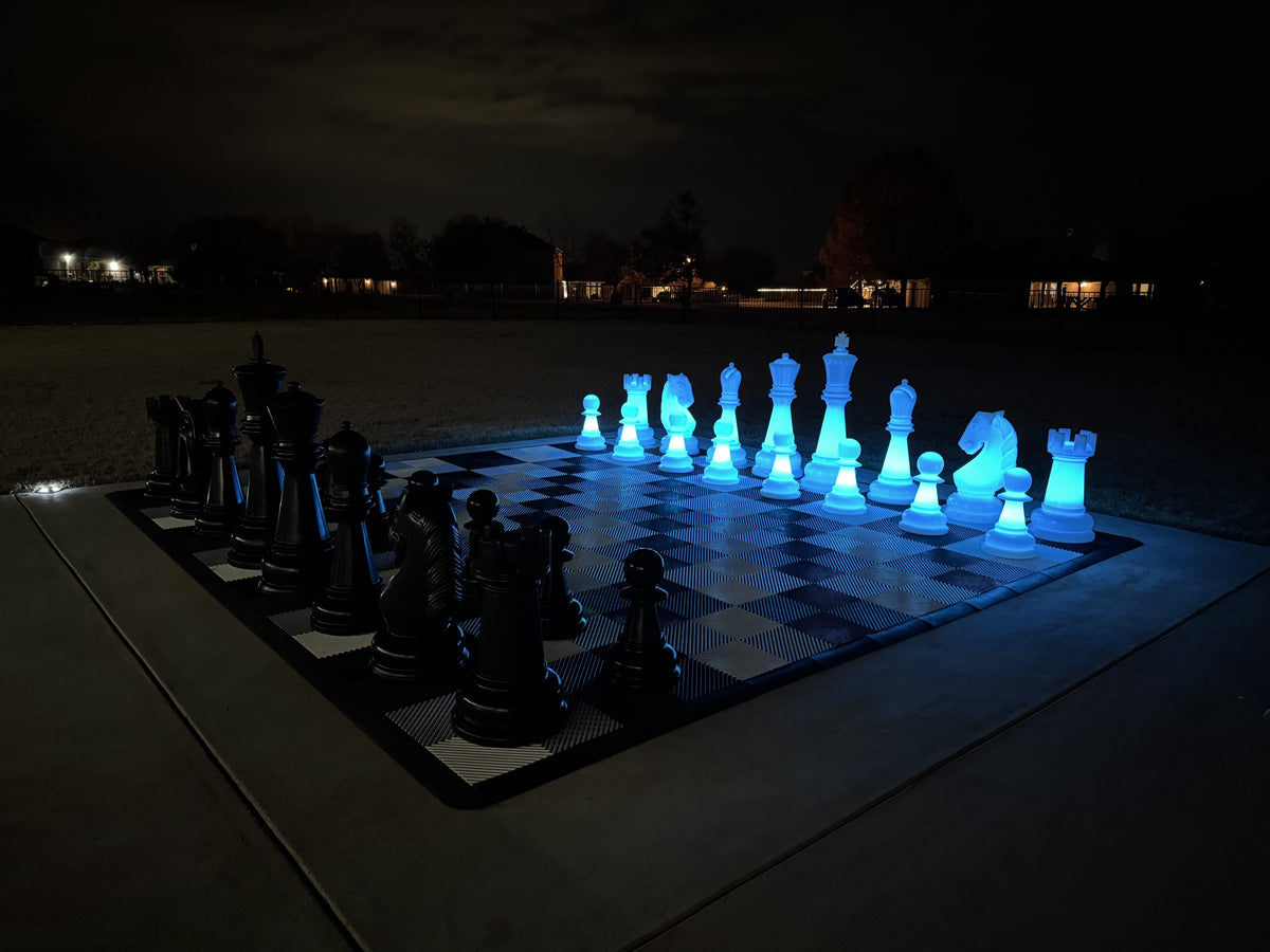 38 Inch Perfect Light-up LED Giant Chess Set | Three Options Available | Giant Outdoor Chess | | GiantChessUSA