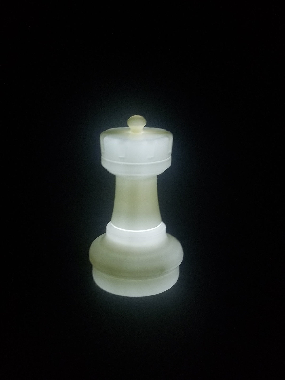 17 Inch LED Rook Individual Plastic Chess Piece - White | Giant Outdoor Chess | | GiantChessUSA