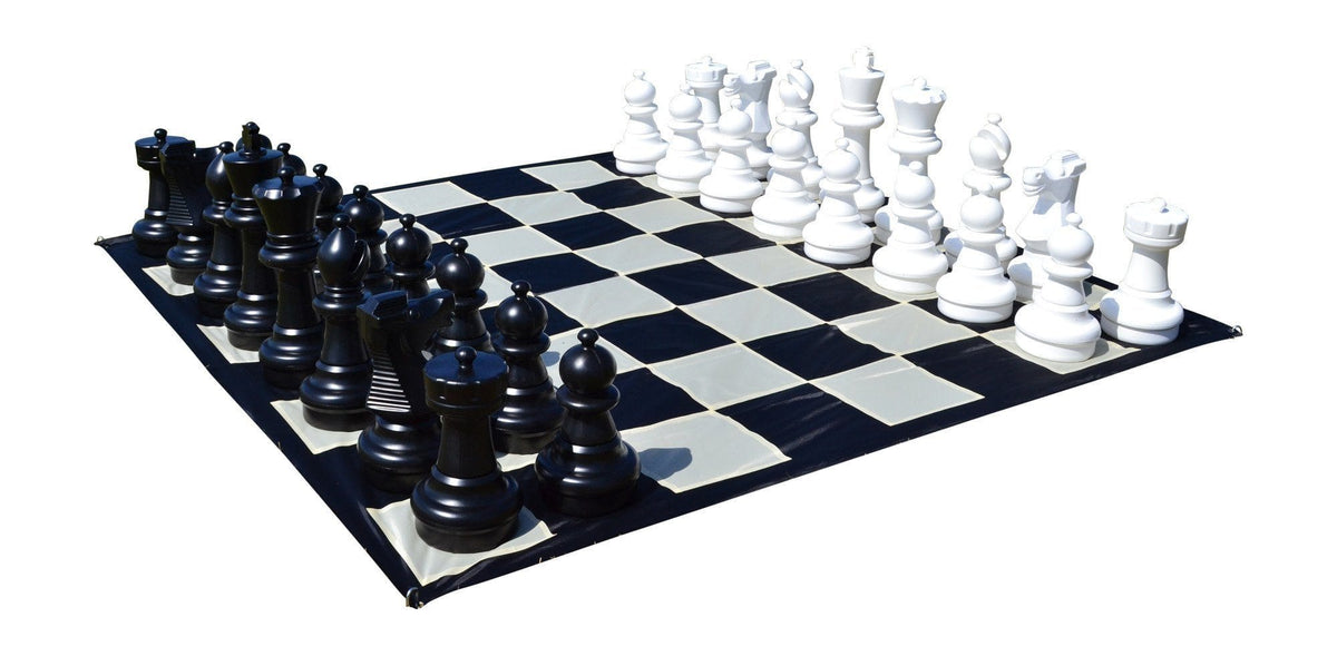 25 Inch Giant Plastic Chess Set with Nylon Mat | MegaChess | | GiantChessUSA